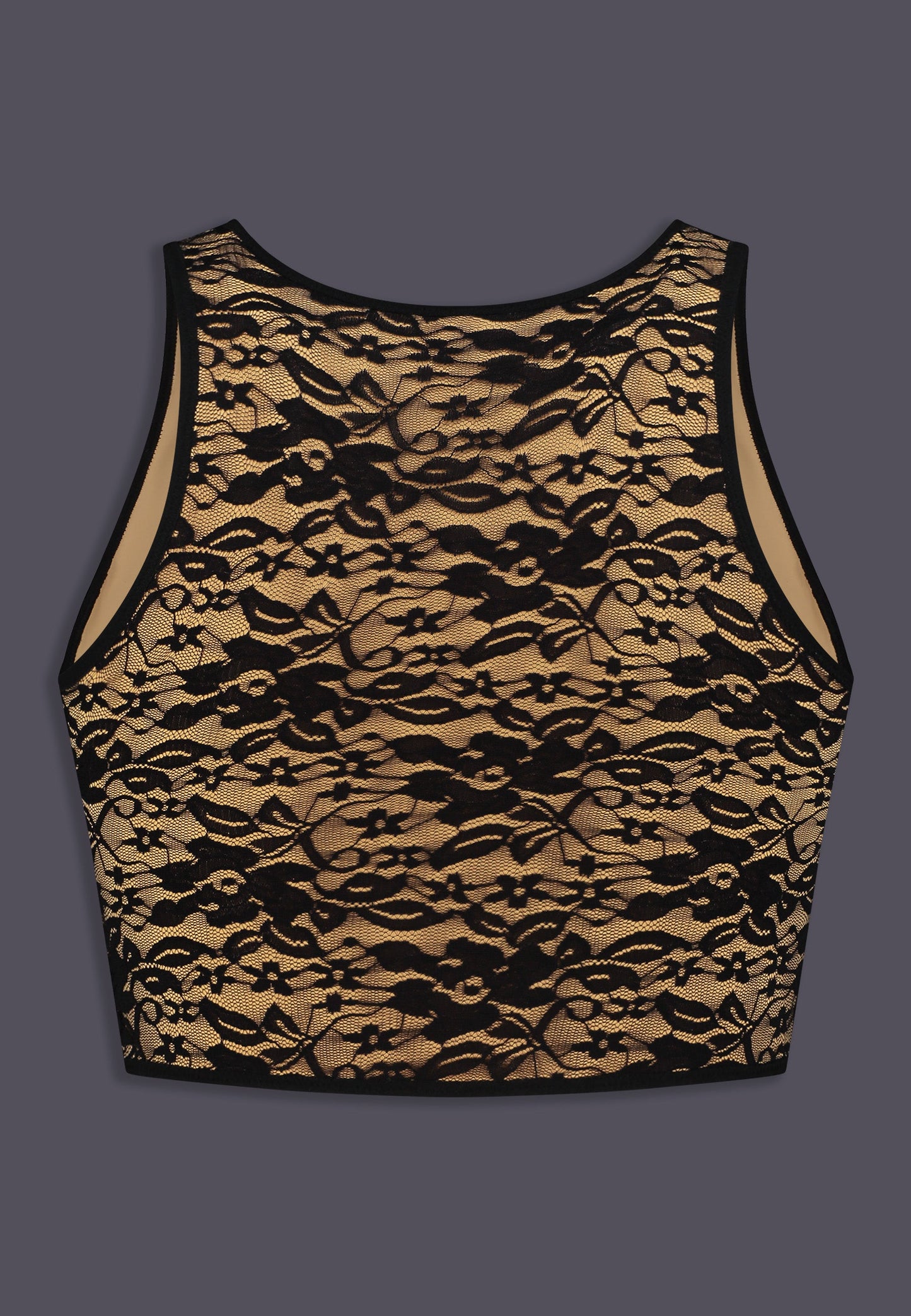 UNTAG Lace chest Binder caramel FtM trans underwear fashion black non binary