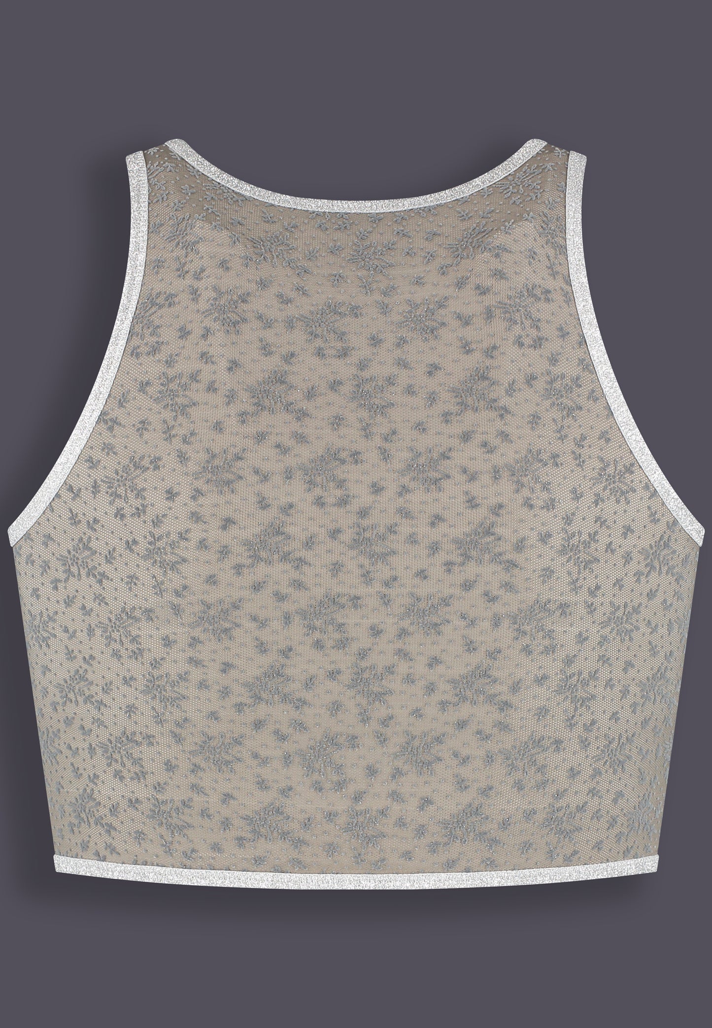 UNTAG FtM trans chest binder lace silver product back