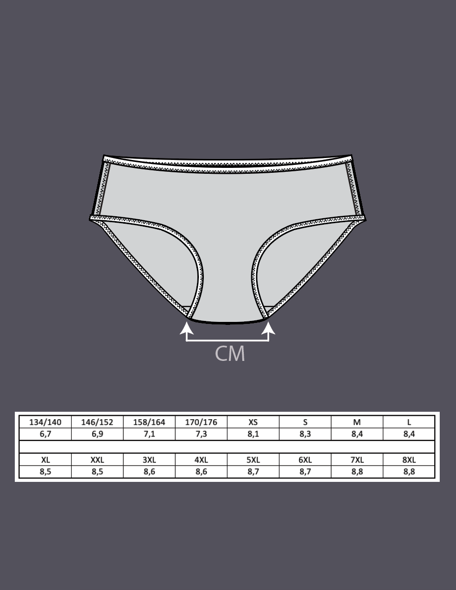 UNTAG Tucking Panties dimensions