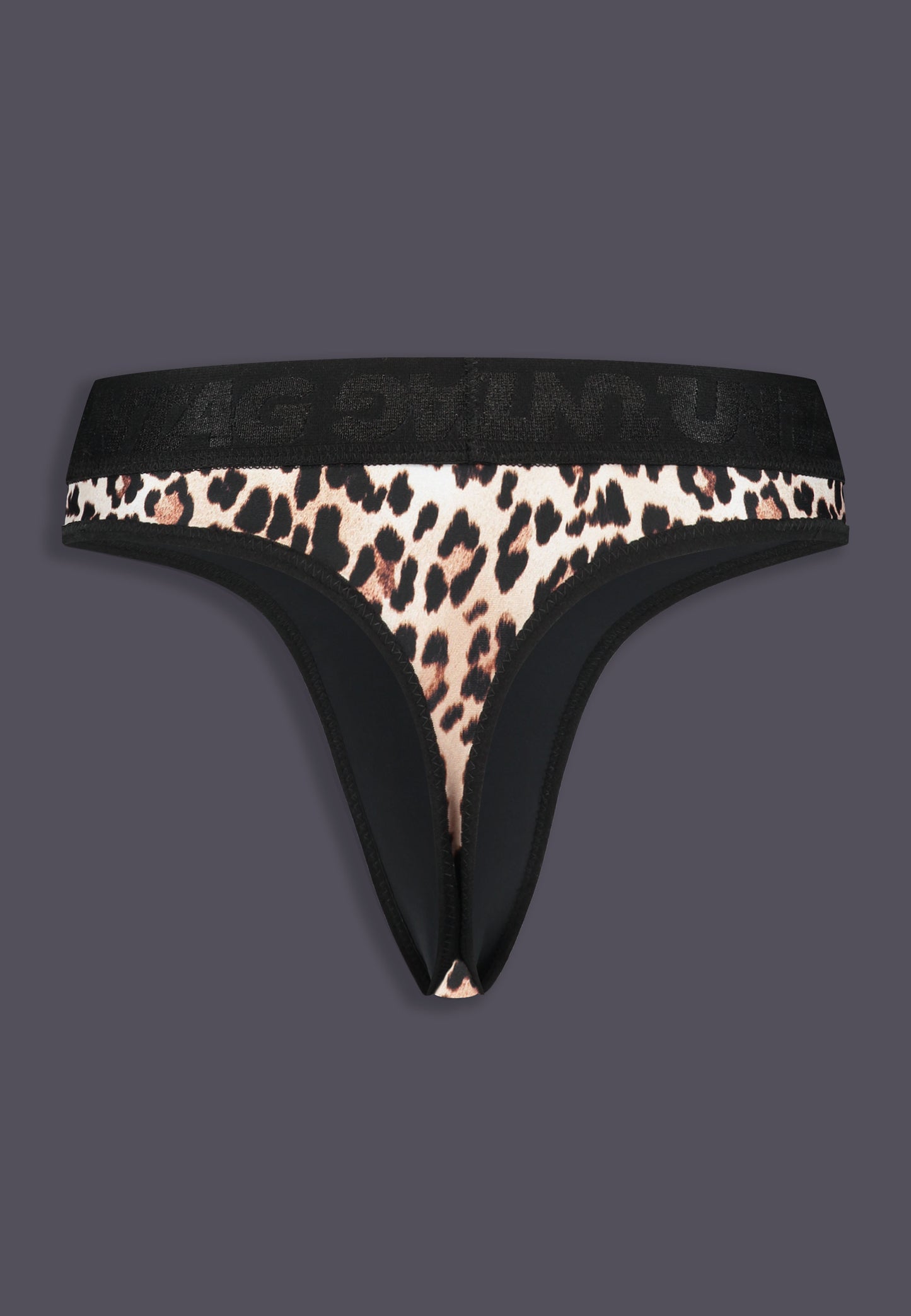 High Waisted Tucking Thong leopard