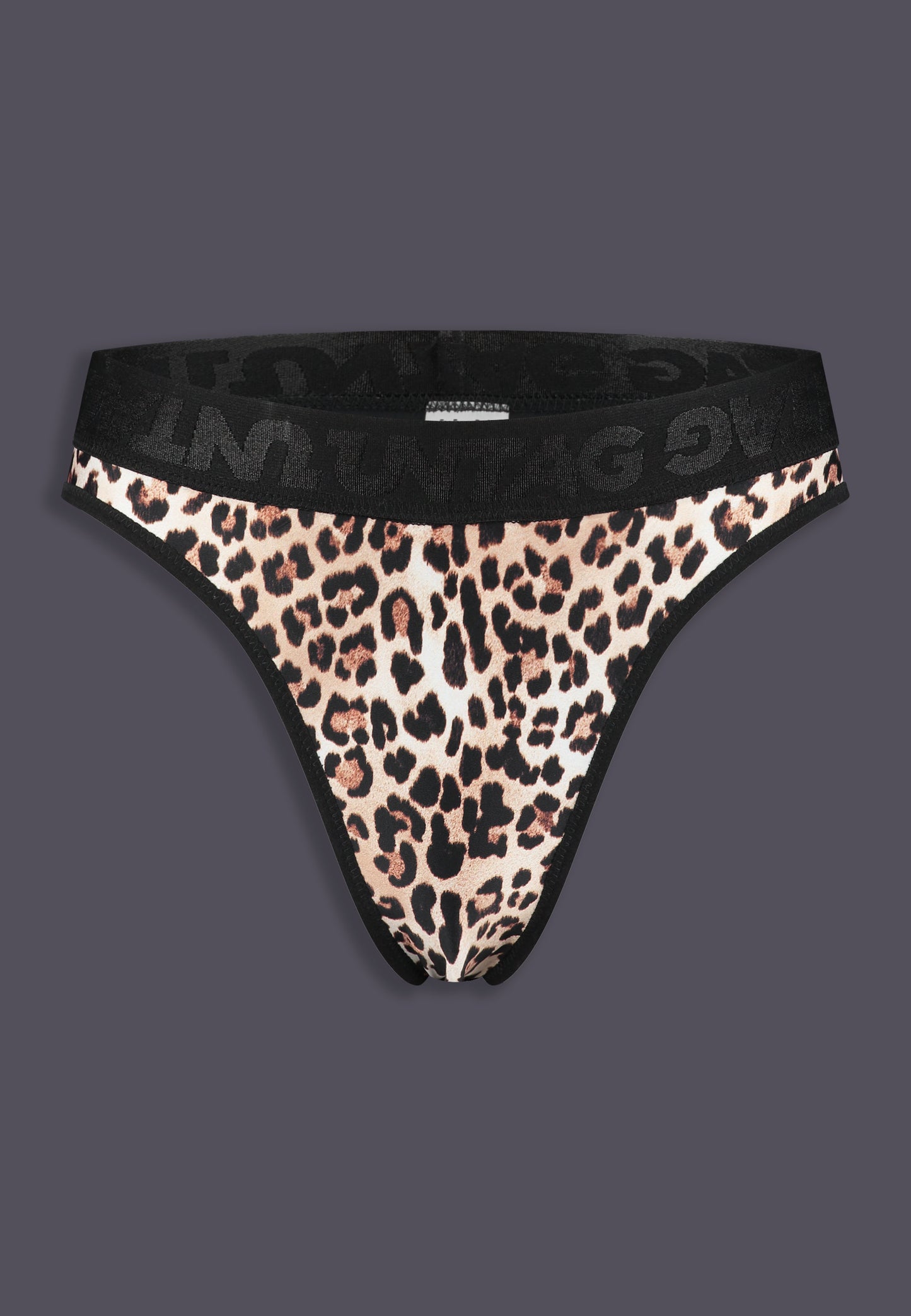High Waisted Tucking Thong leopard