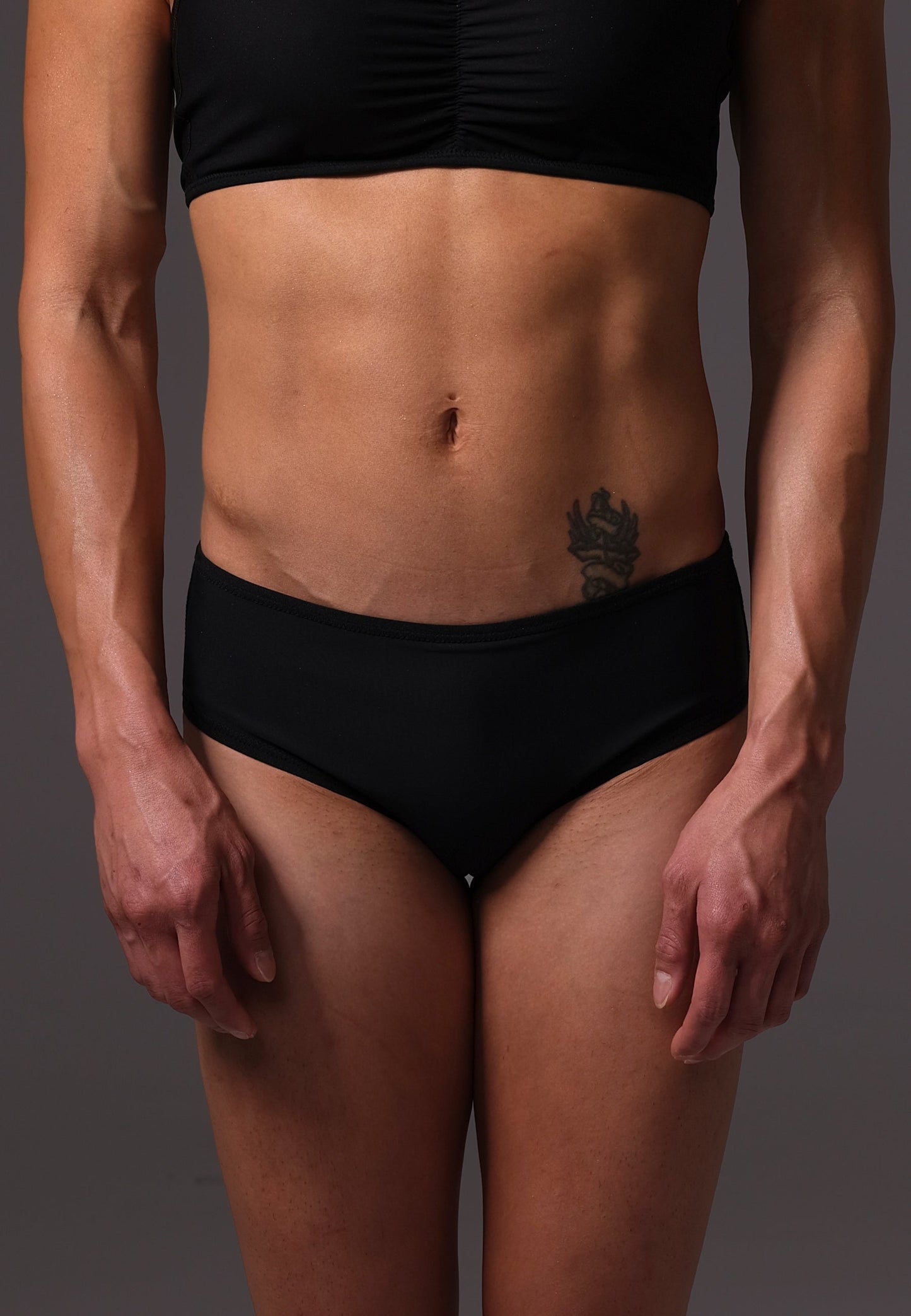 UNTAG MtF trans femme underwear tucking panties underwear black model front zoom