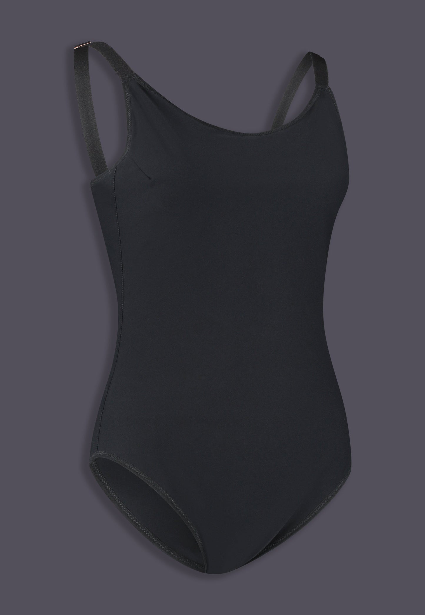 UNTAG MtF trans femme Strappy One Piece black prosthetic boobs close up side front product