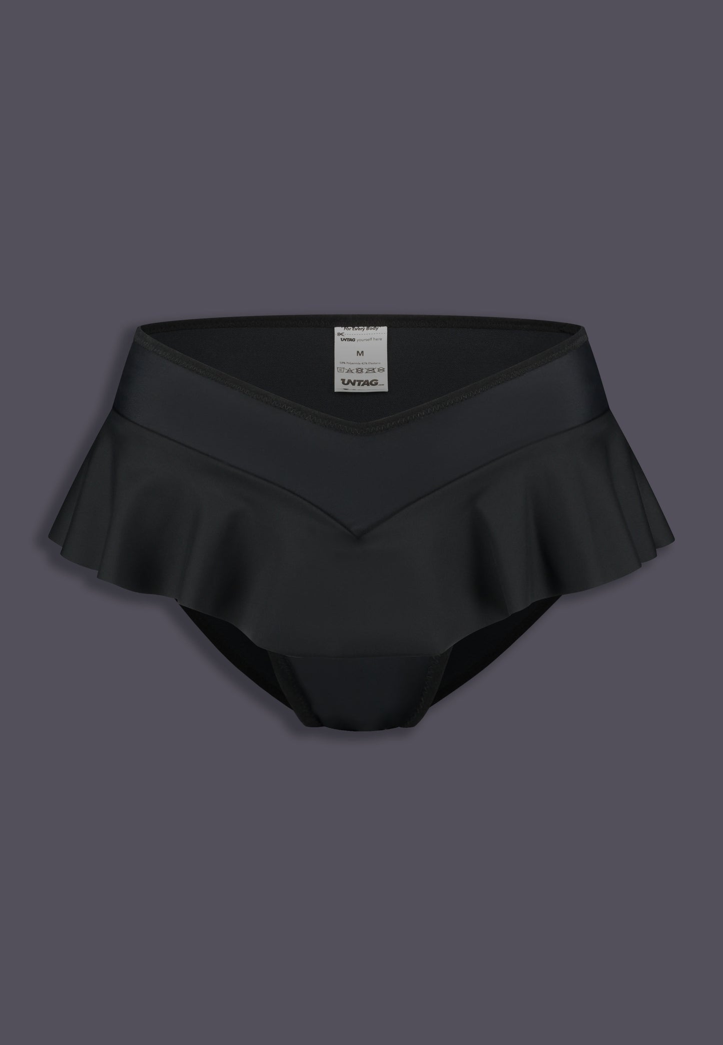 Tucking Bikini Brief Ruffle black