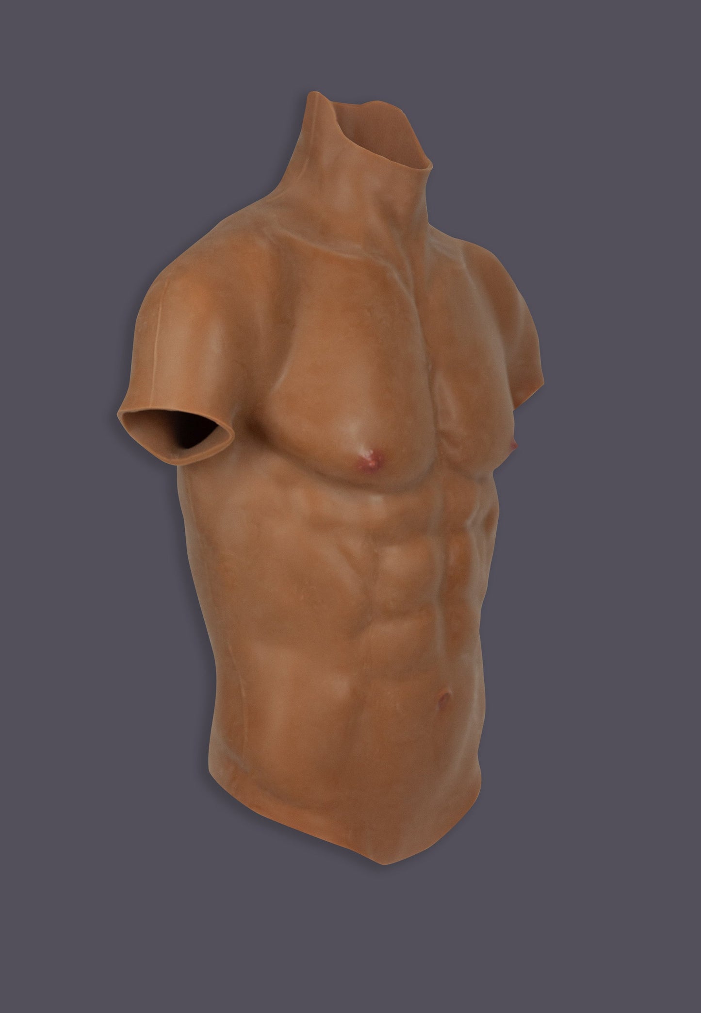 Silicone Male Torso chocolate slight right view
