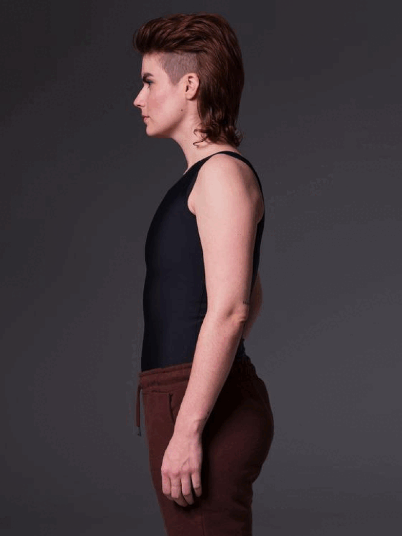 the Singlet Binder Advaned shown from 3 angles