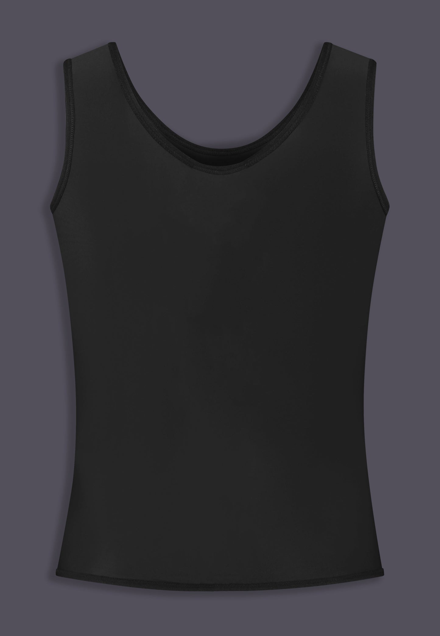 Swimtop Binder black, front view by UNTAG