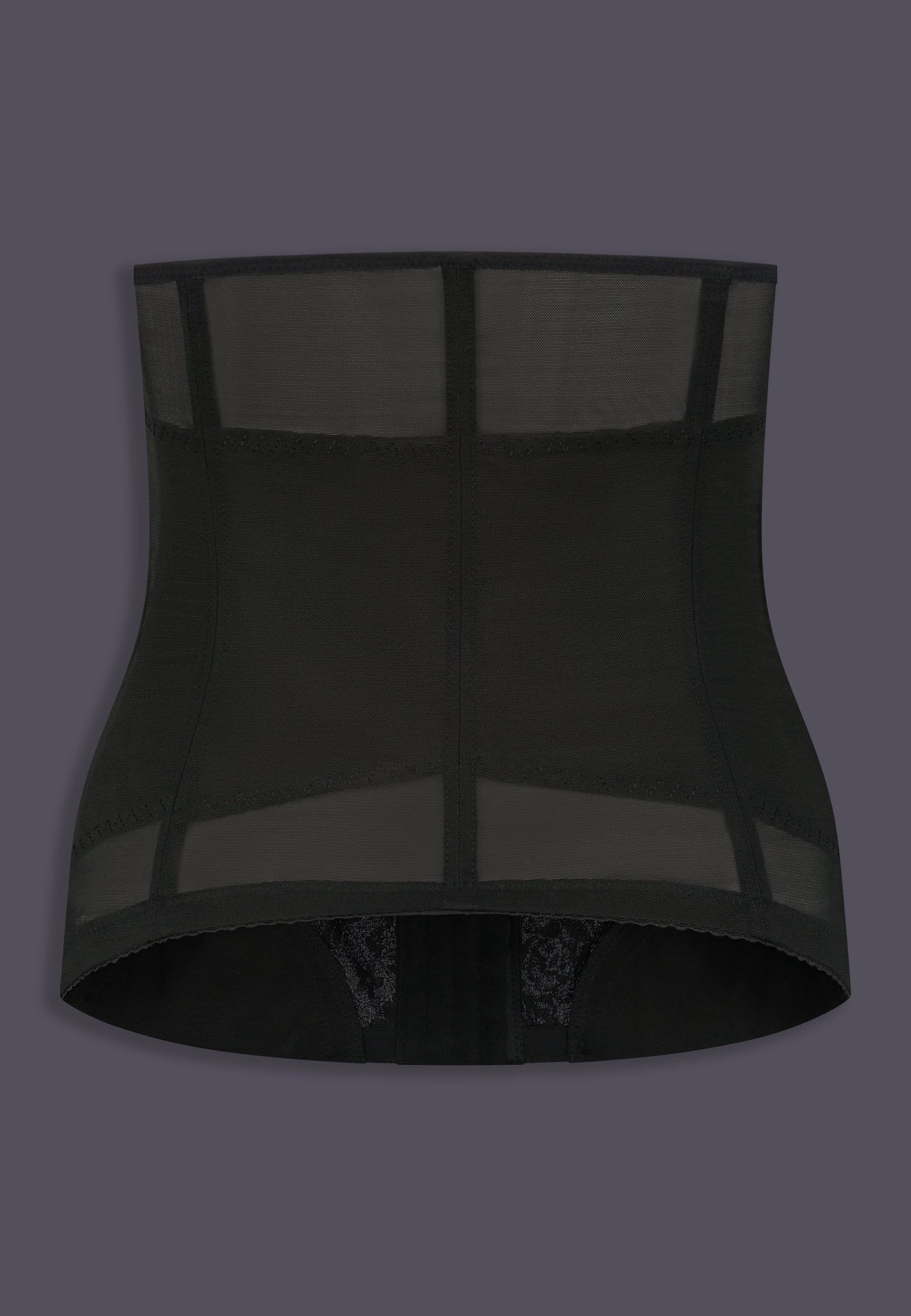 Corset black, back view