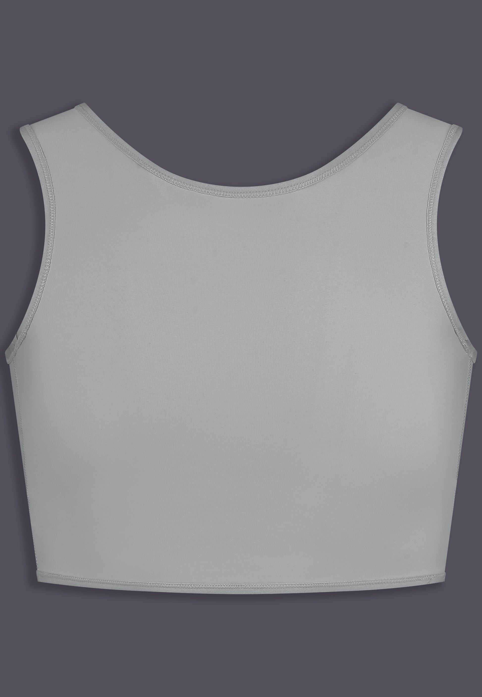 UNTAG FtM Trans Masc Non Binary chest binder cosplay short binder  grey product front