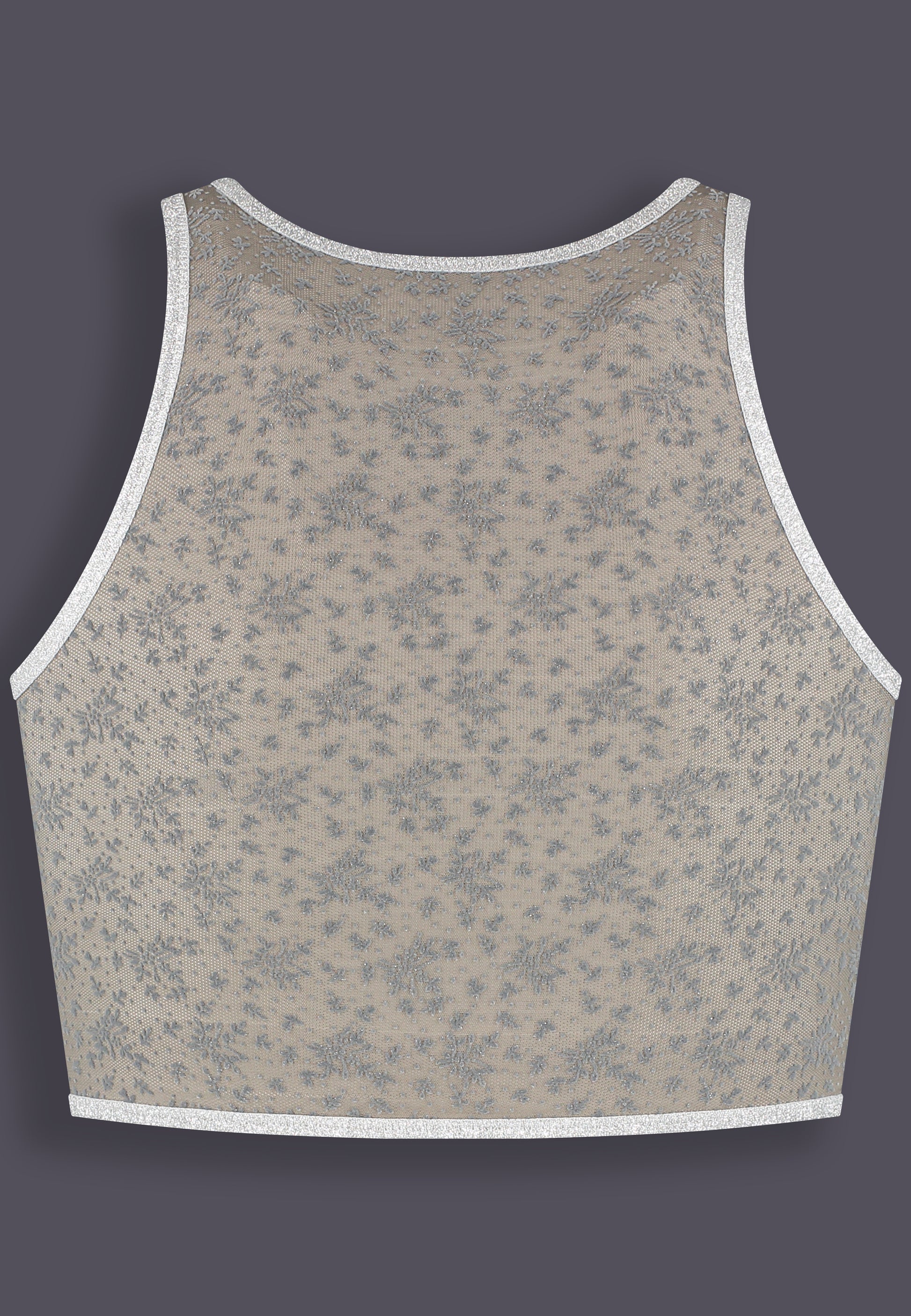 UNTAG FtM trans chest binder lace silver product back