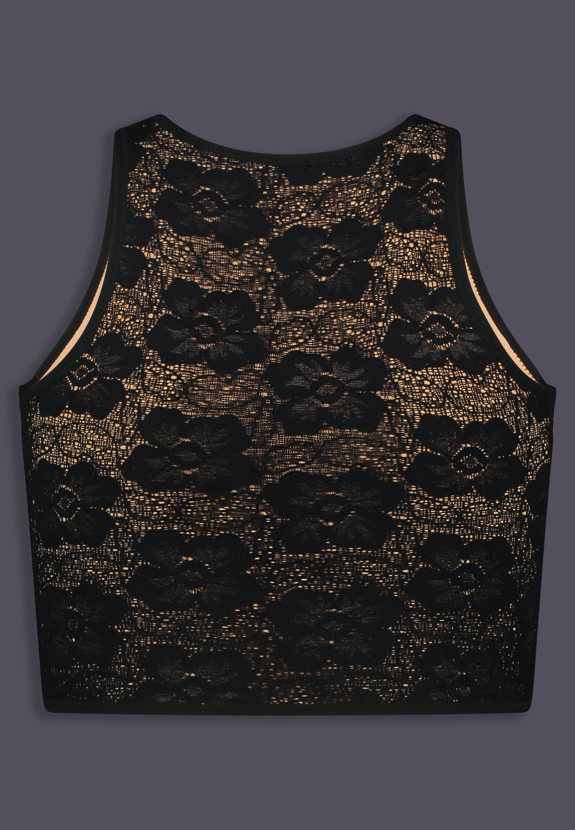 The back view of the Short binder Lace black by UNTAG