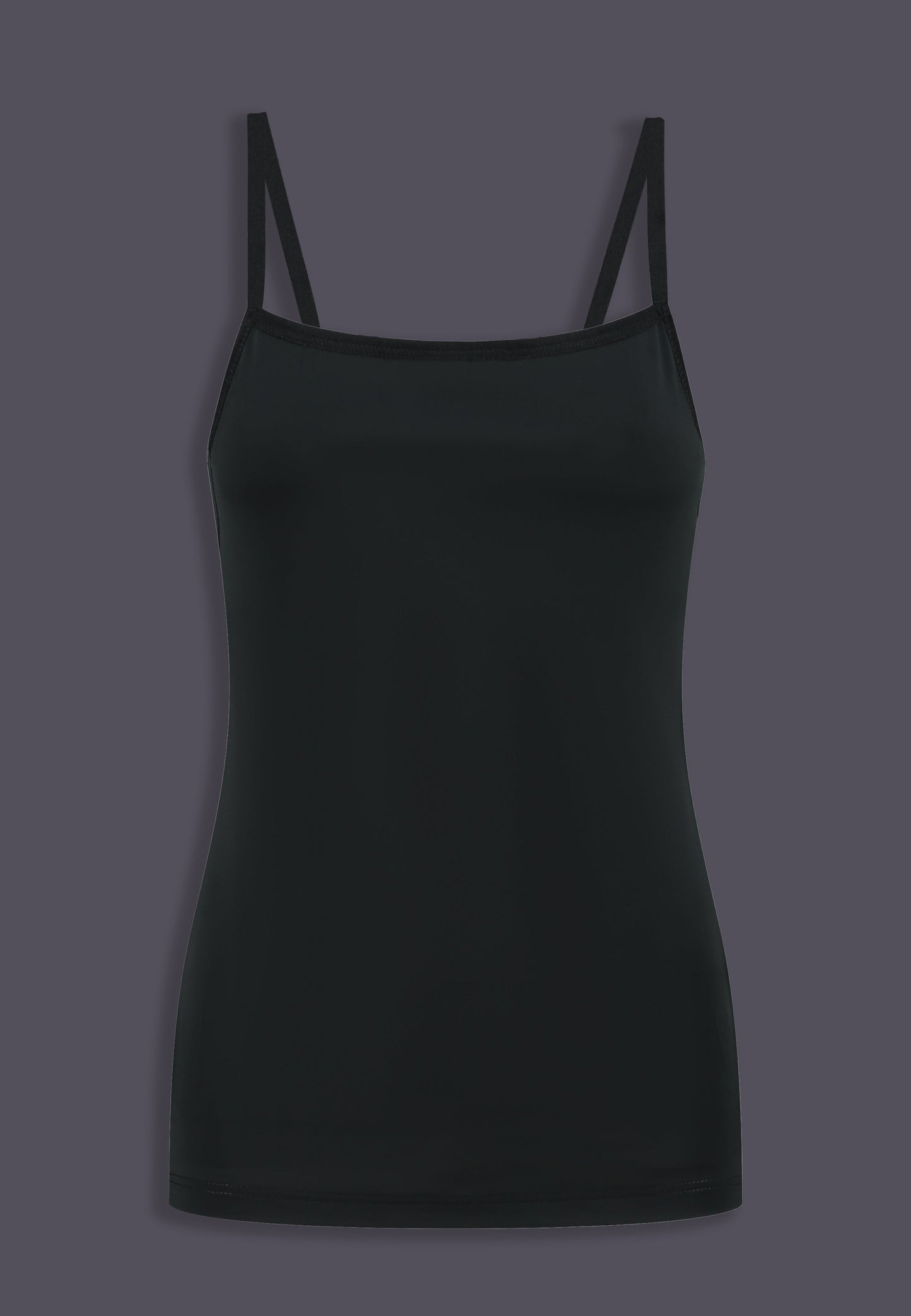 UNTAG MtF contouring cami top black trans femme breast prostheses top product front