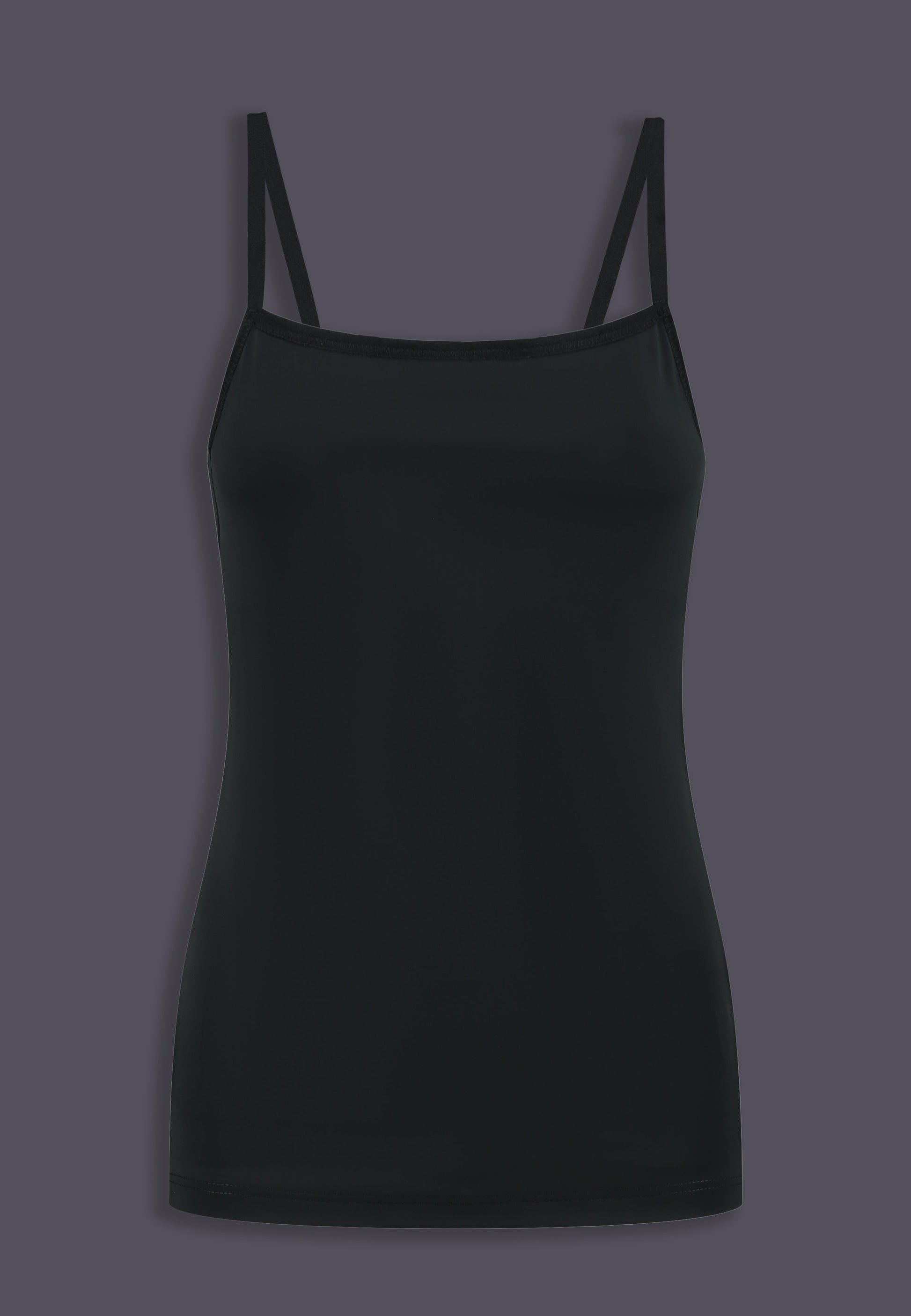 UNTAG MtF contouring cami top black trans femme breast prostheses top product front