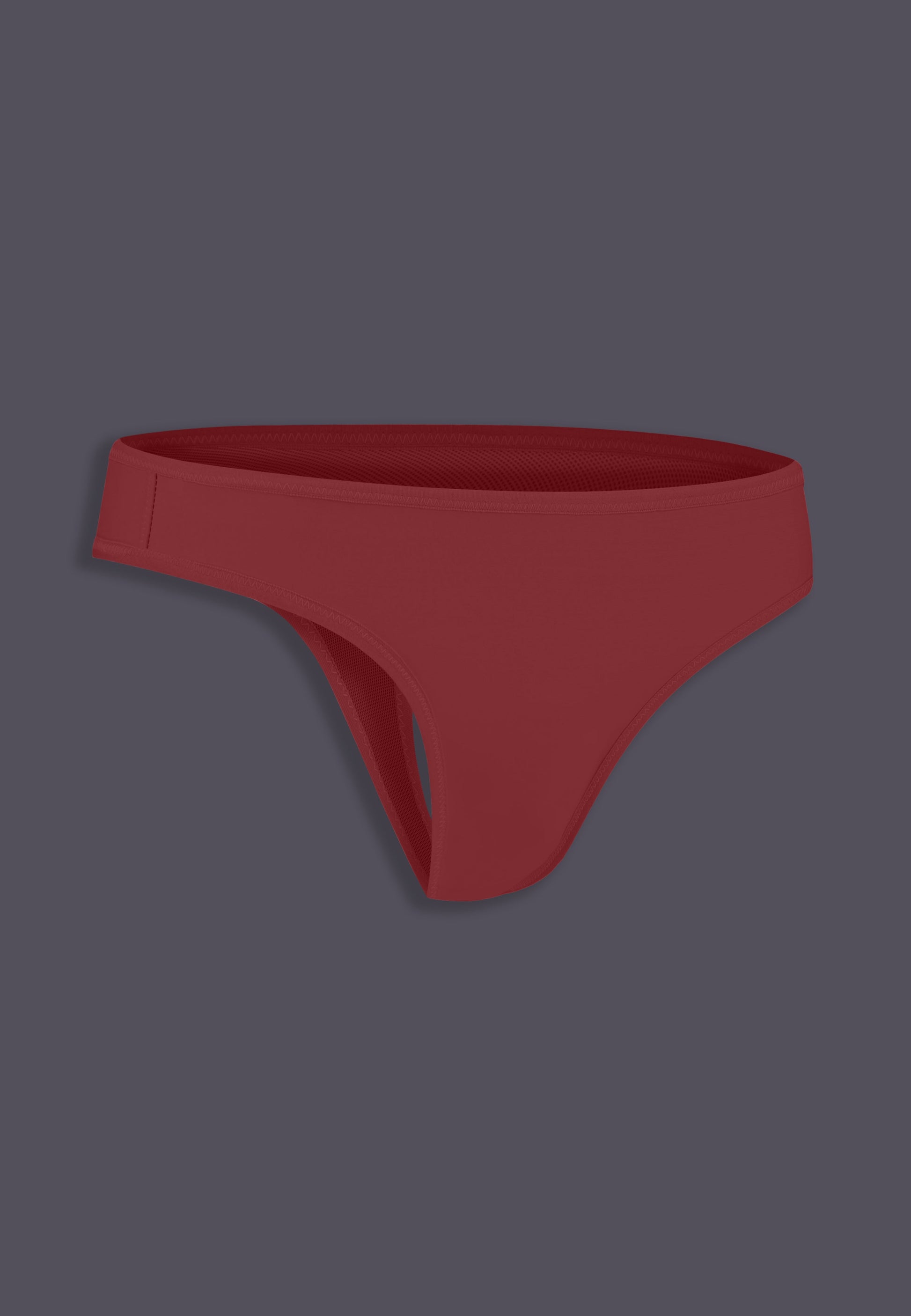 UNTAG MtF trans femme tucking thong extra strong burgundy red product side 