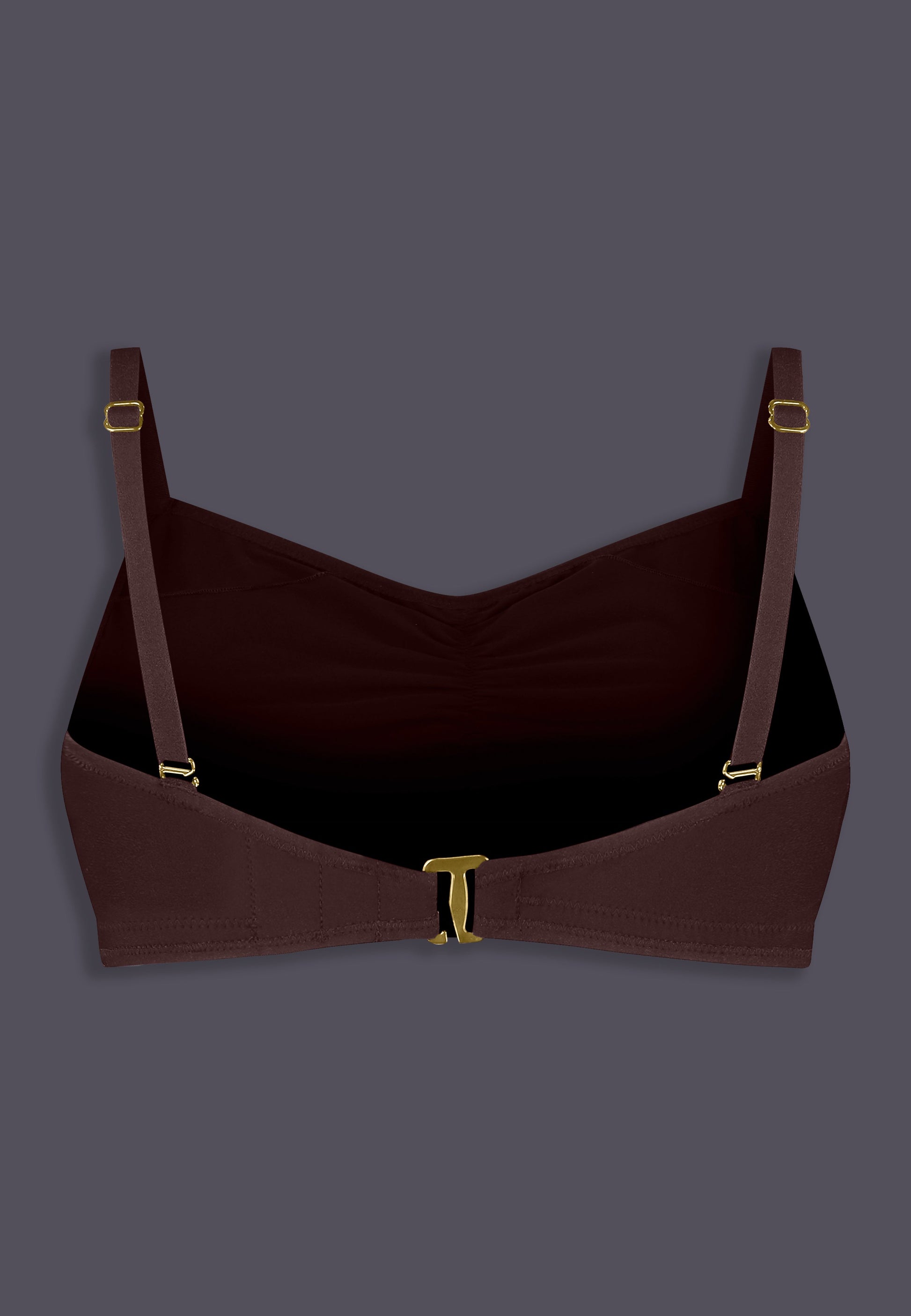 UNTAG MtF Bikini Bra Top espresso brown prosthetic top trans femme back product