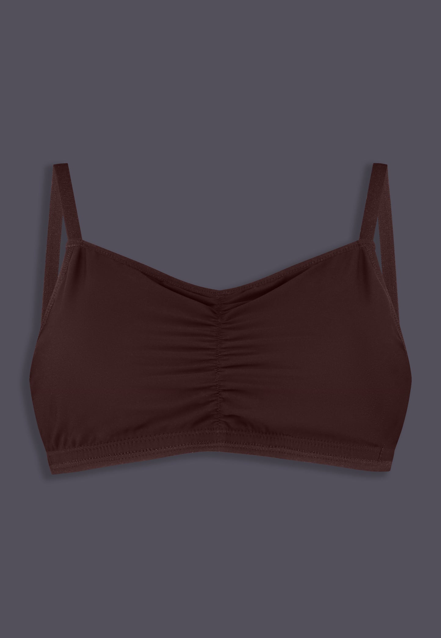 UNTAG MtF Bikini Bra Top espresso brown prosthetic top trans femme front product