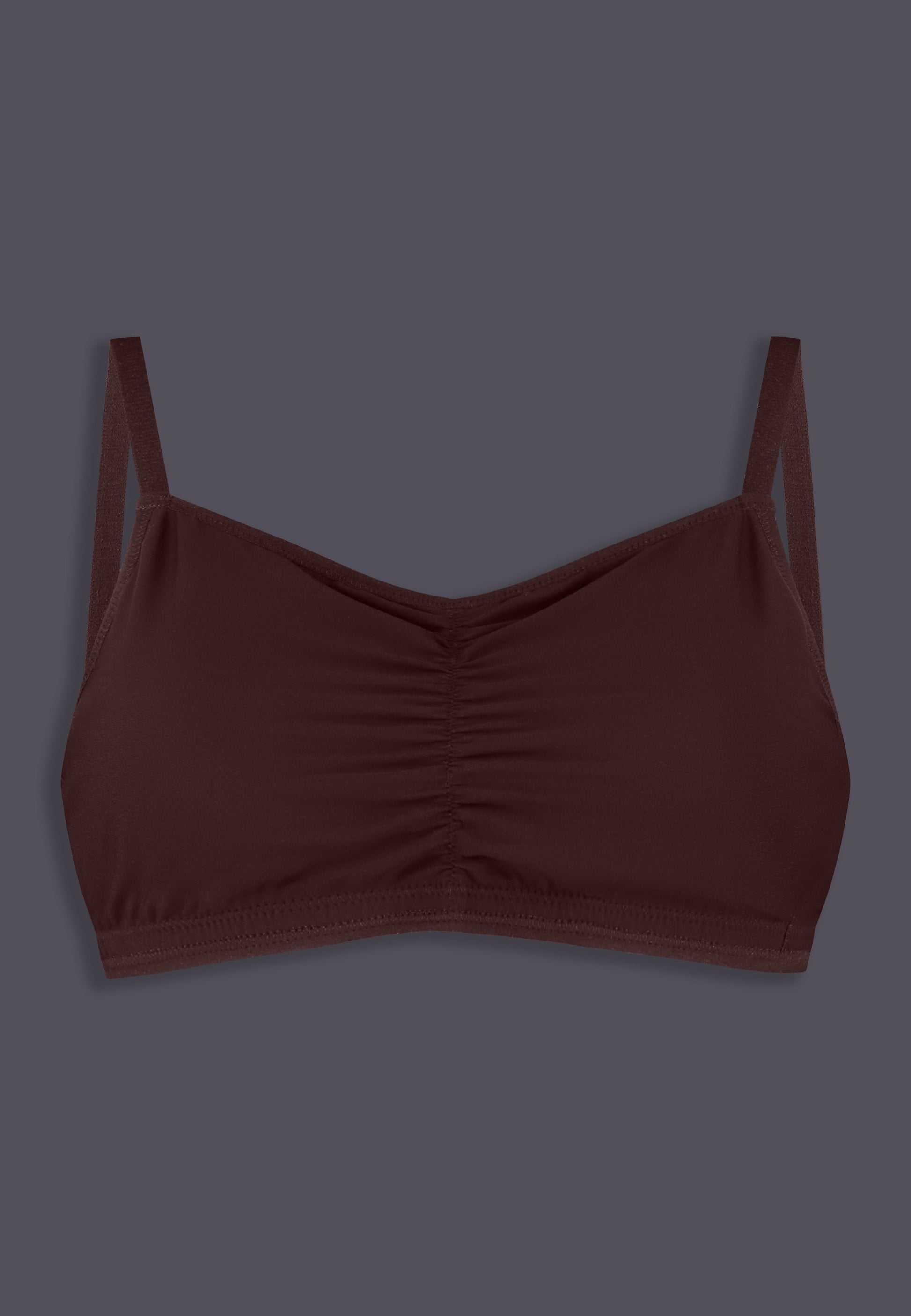 UNTAG MtF Bikini Bra Top espresso brown prosthetic top trans femme front product