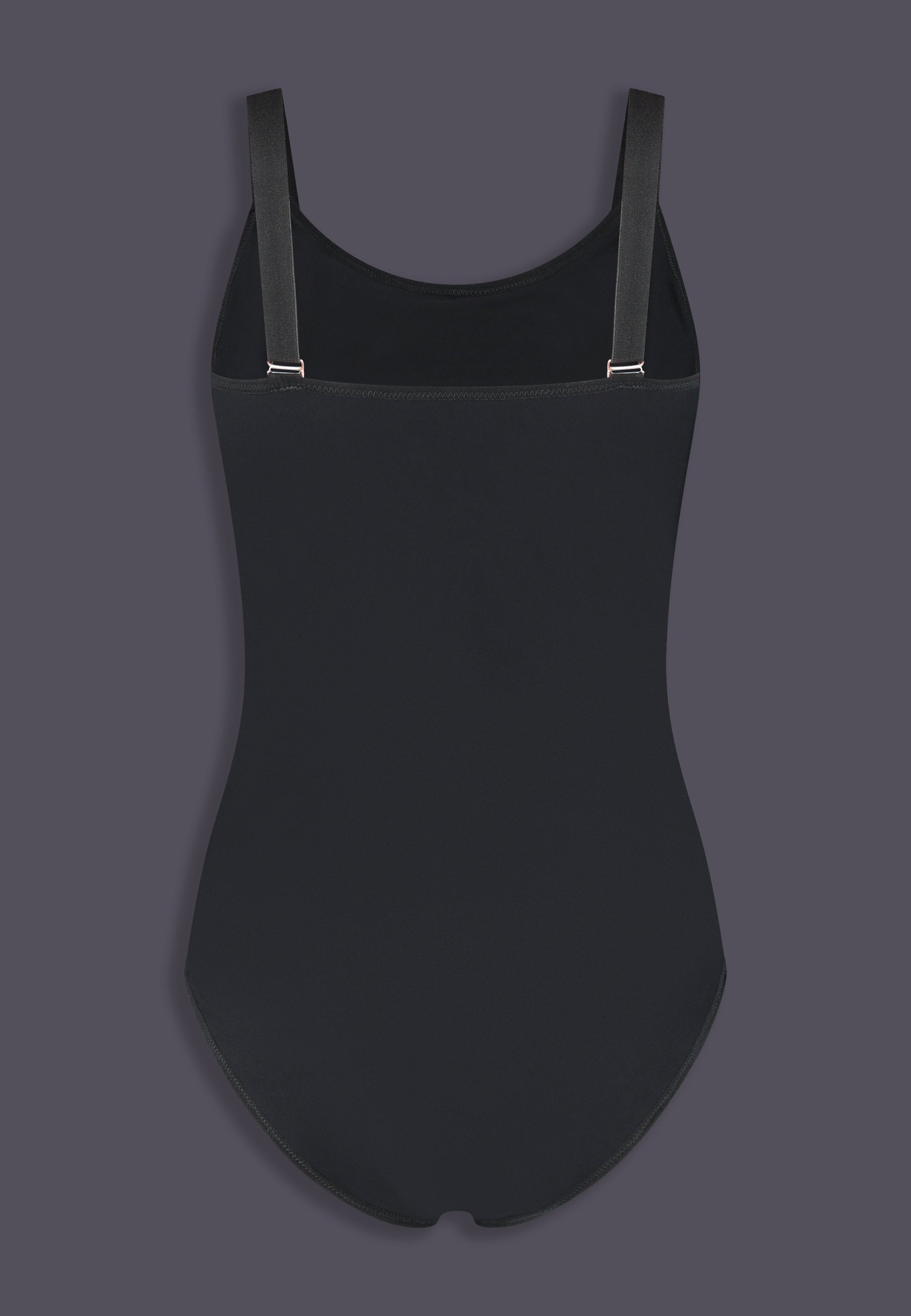 UNTAG MtF trans femme Strappy One Piece black prosthetic boobs  product back