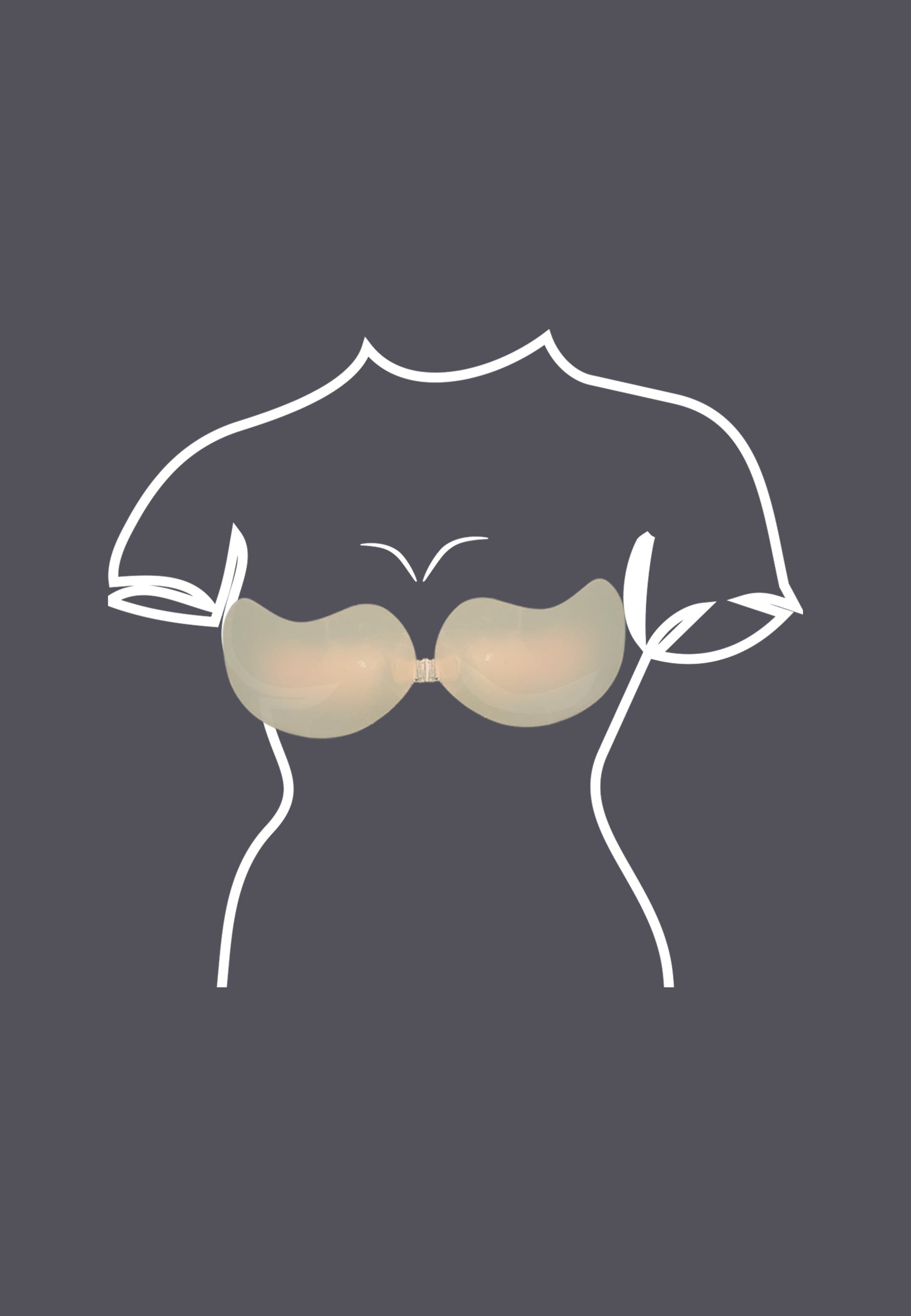 Silicone cleavage enhancer MtF breast growth push up sticky bra femme trans UNTAG