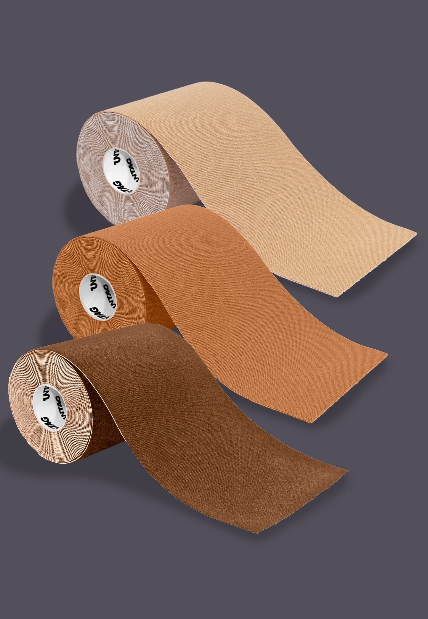 UNTAG Shaping Trans body tape for chest binding and tucking in 3 skin tones XL roll