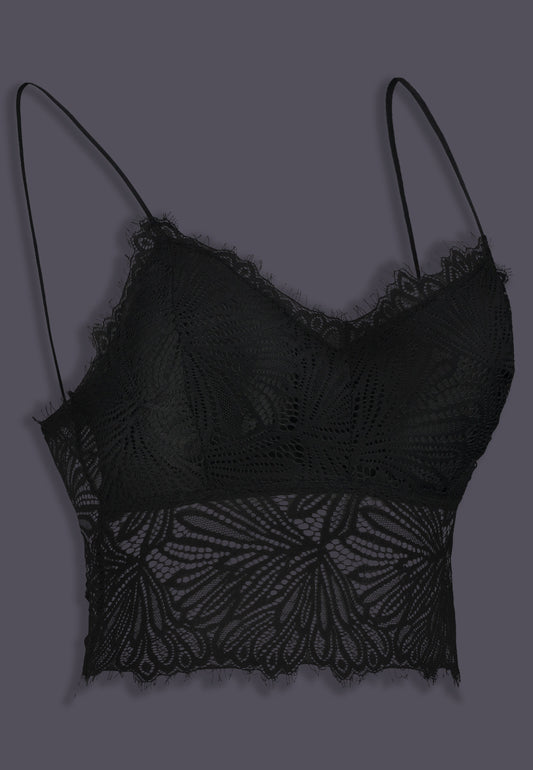 Side right of the Crop Top Lace black