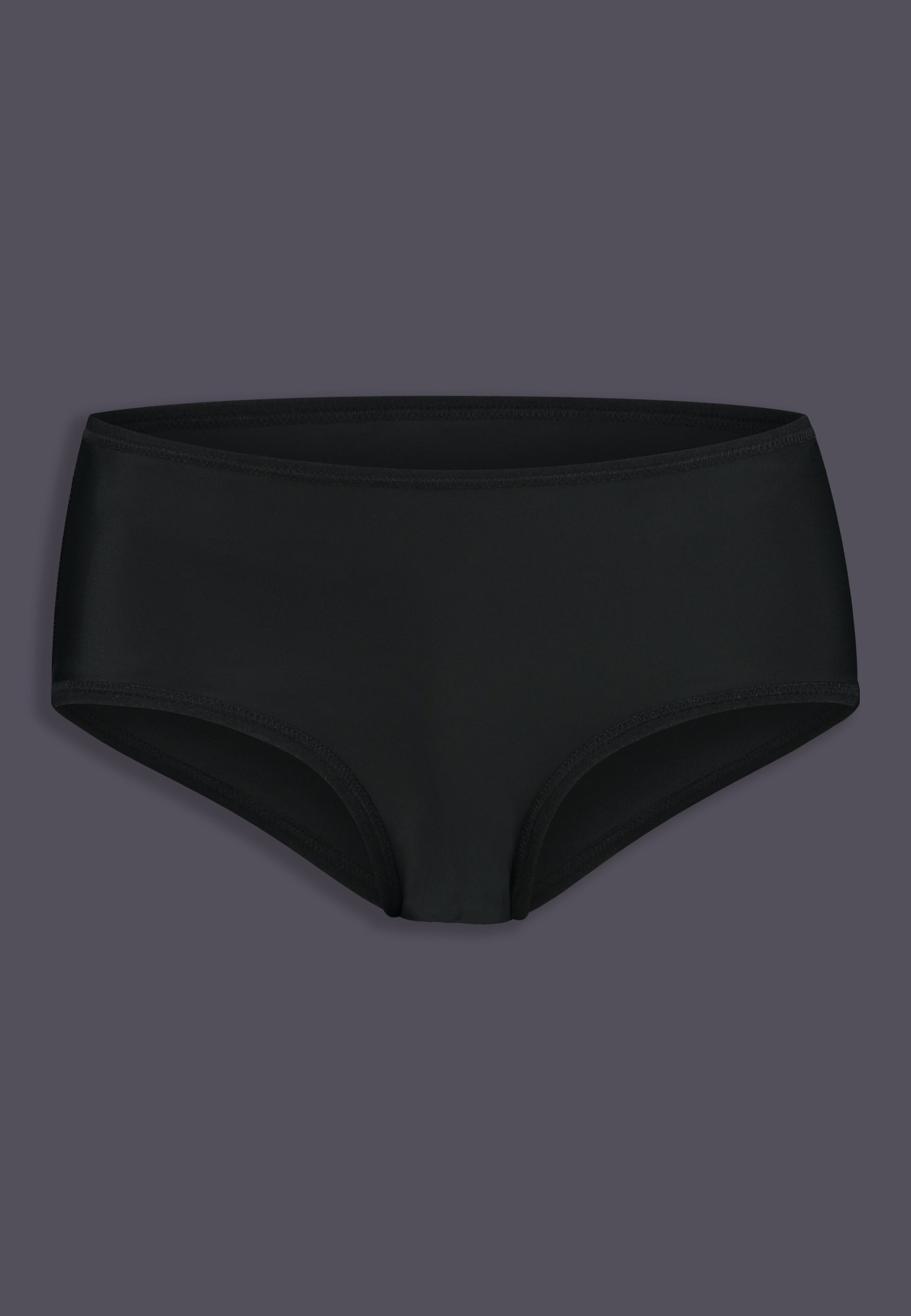 Bikini Slip black, front view, by UNTAG