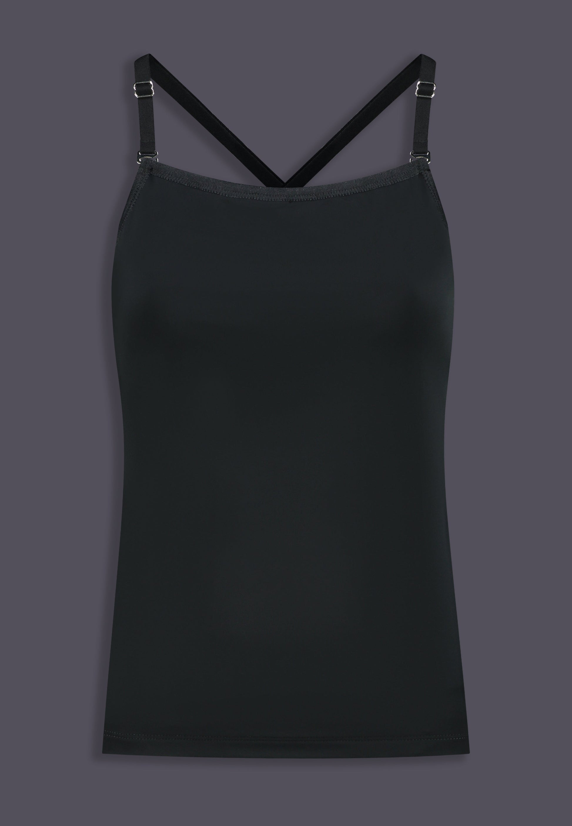 Bikini Singlet Advanced black, front view by UNTAG