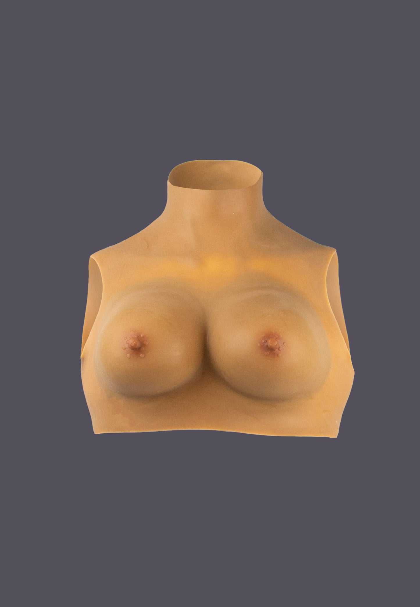Silicone Torso caramel, front view