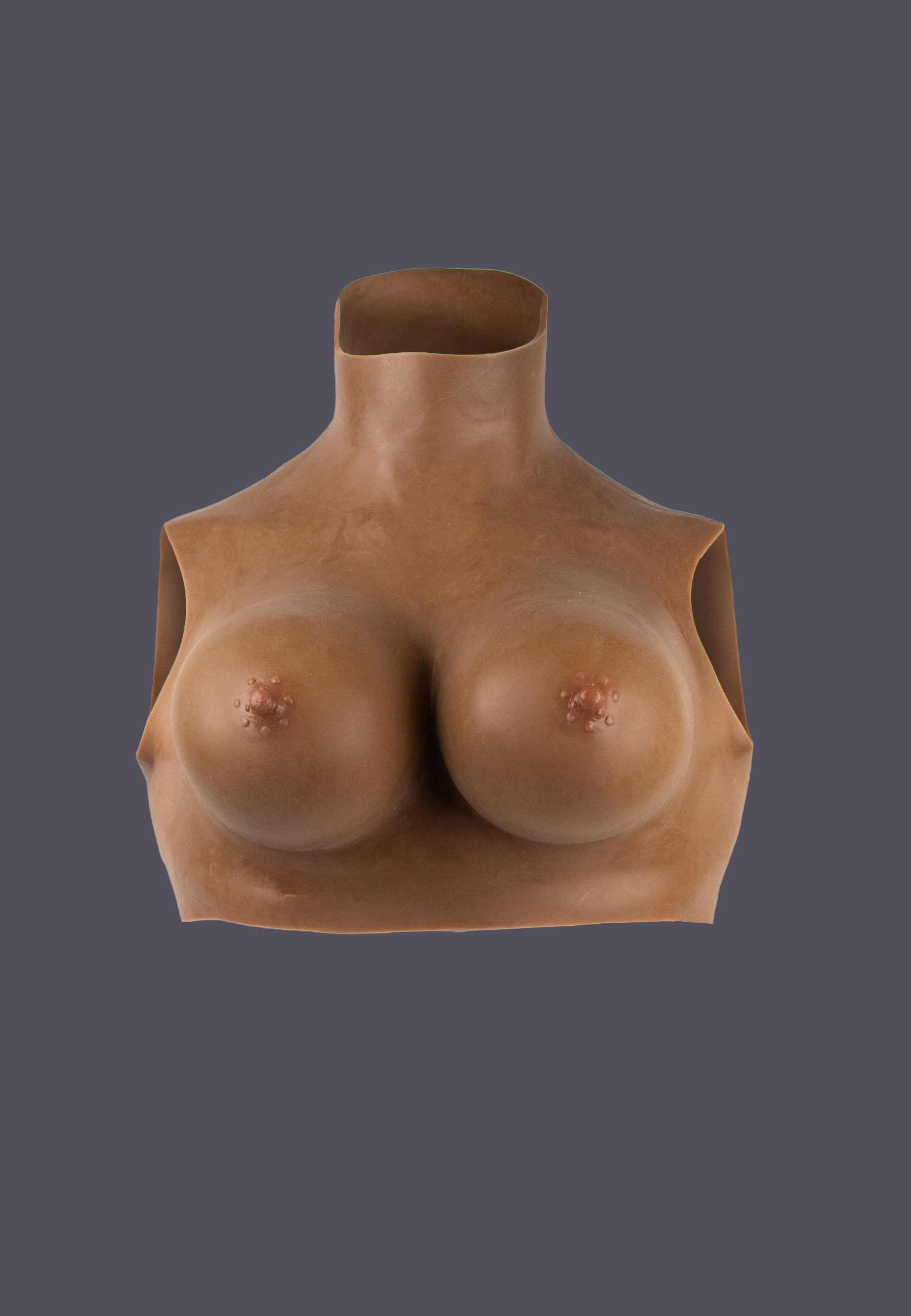 Silicone Torso chocolate, front view